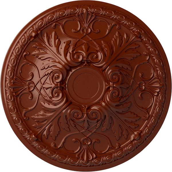 Ekena Millwork Tristan Ceiling Medallion (Fits Canopies up to 5 1/2"), Hand-Painted Firebrick, 26"OD x 3"P CM26TNFIF - main